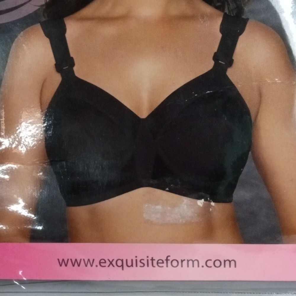 Exquisite Form Fully Bra, 48DD, Black, NWT